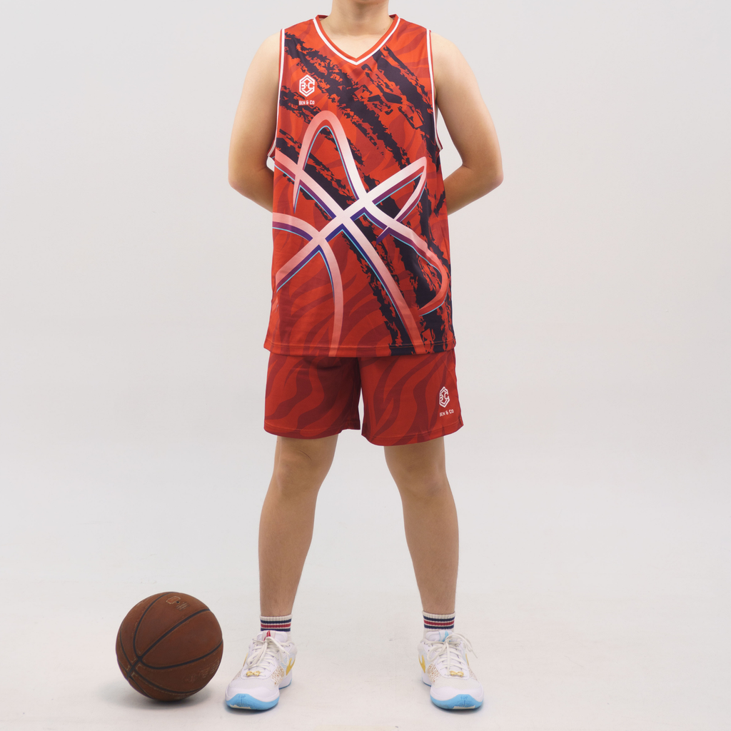 BENCO Basketball Jersey Red Men (XS)